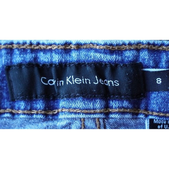 Calvin Klein Size Womens 8 jeans Stretch Slim Boot Cut Double Stone Wash - Picture 3 of 11